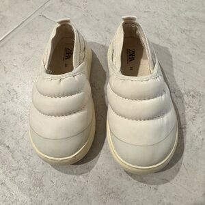 Zara Kids Cream Slip-On Shoes